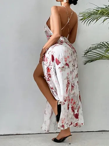 Vestido Tirantes Cruzado Estampado Floral  Vd 95