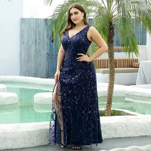 Vestido Fiesta Largo Matrimonio Azul Burdeo  Ep 166