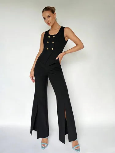 Entero Jumpsuit Mono Negro Fiesta  El 148