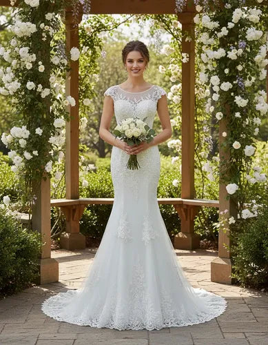 Vestido Novia Marfil Sirena Corset Delpilar Np 07