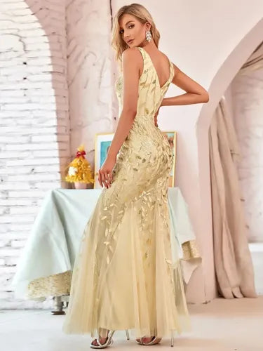 Vestido Fiesta Lentejuela Sirena Tul Ep 143c