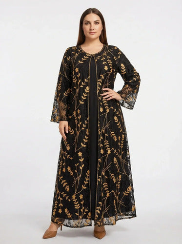 Vestido largo túnica multicolor boho talla grande