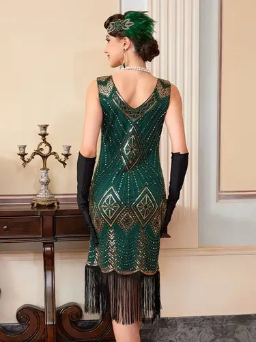 Vestido Baile Retro Gatsby Años 20 Charleston Vintage Va 632