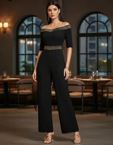 Entero Jumpsuit Mono Fiesta Hombros Descubiertos El 81