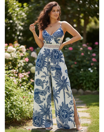 Entero Jumpsuit Estampado Mono Paisley Retro Bohemio El 173