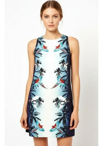 Vestido Asos Blanco Estampado Forrado Vd 23 Blanco M