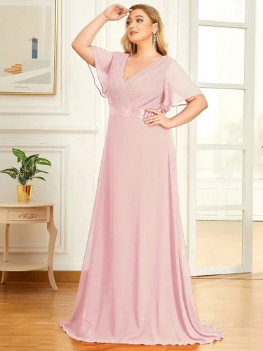 Vestido Fiesta Largo Graduación Talla Grande Ep 16