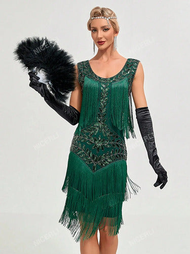 Vestido De Baile Retro Gatsby, Años 20 Charleston  Va 610