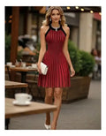 Vestido De Punto Ajustado Jersey Canalé  Vt 14 Burdeo S