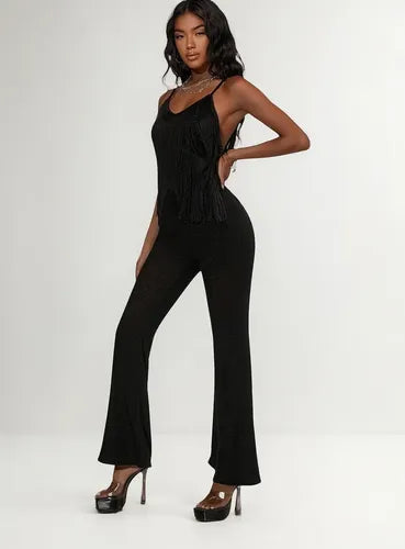 Entero Jumpsuit Mono Negro Fiesta  El 94 Negro M
