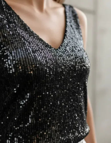 Top Blusa Mujer Fiesta Lentejuelas Bb 48