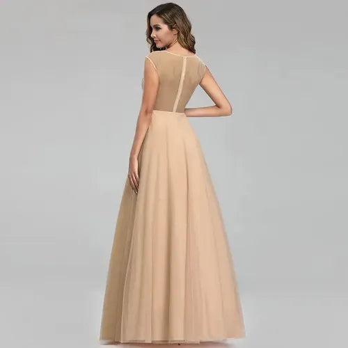 Vestido Fiesta Graduación Largo Transparencia Ep 177