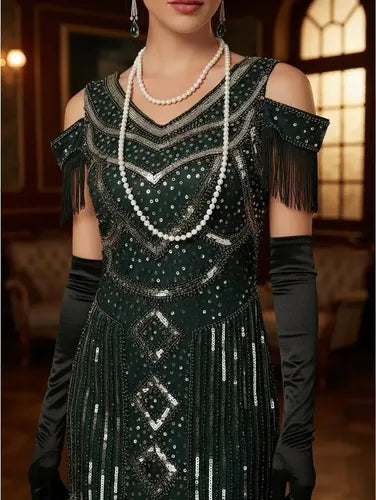 Vestido De Baile Retro Gatsby, Años 20 Charleston  Va 627