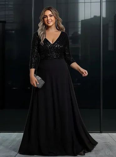 Vestido Fiesta Largo Matrimonio Talla Grande Ep 172