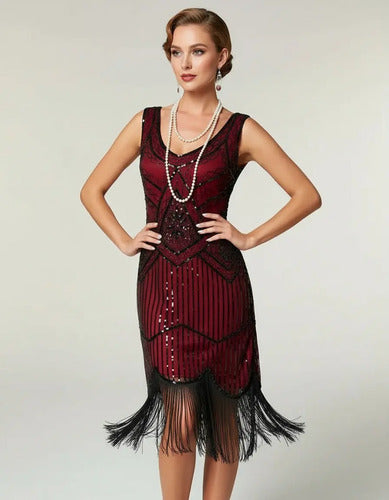 Vestido Fiesta Baile Retro Años 20 Charlestón Gatsby Va 615