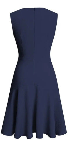 Vestido Oficina Cóctel Formal Acampanado Swing Va 484
