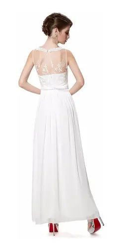 Vestido Gasa De Novia Aplicaciones Ne 01