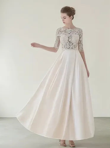 Vestido Fiesta Dama De Honor Ns 02 Crema 6