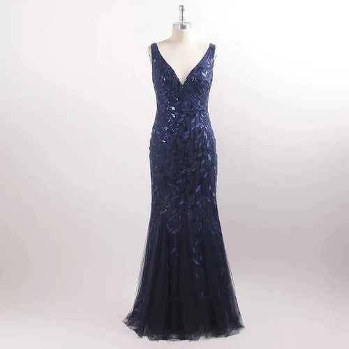 Vestido Fiesta Lentejuela Sirena Tul Ep 143c