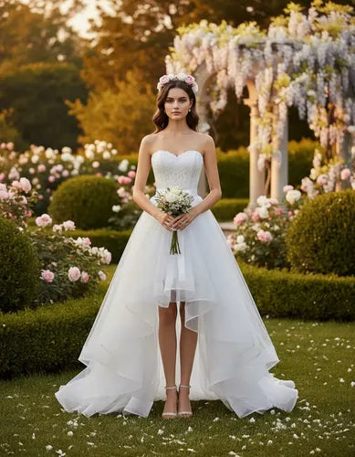 Vestido De Novia Desmontable De Cola Sirena Corset Np 09