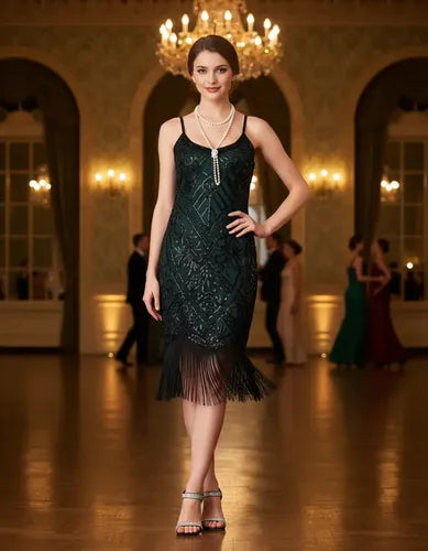 Vestido De Baile Retro Gatsby, Años 20 Charleston  Va 630