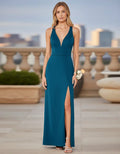 Vestido Largo Fiesta Escote V Mujer Elegante Va 618