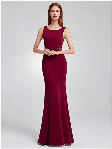Vestido Largo Fiesta Sirena Escote Bote Ep 104