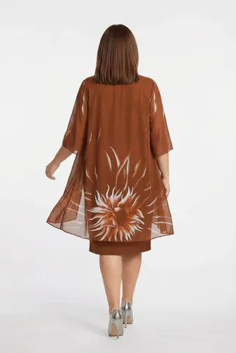Vestido evasé midi talla grande