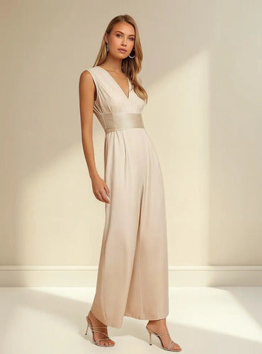 Entero Jumpsuit Mono Fiesta Crema El 102