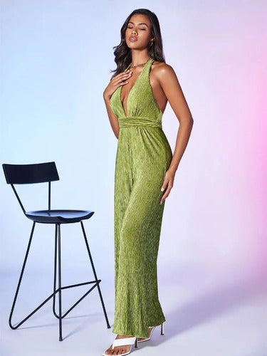 Entero Jumpsuit Mono Halter Escote Espalda Fiesta  El 149