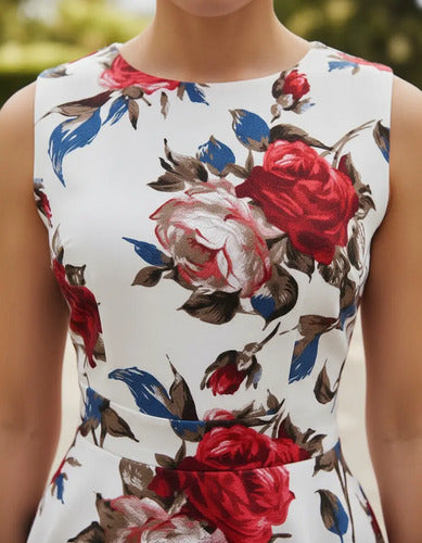 Vestido Vintage Pin Up, Swing Y Años 50, Rockabilly Va 193 Blanco S