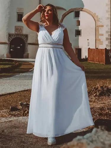 Vestidos Fiesta Gasa Novia Gala Talla Grande Ep 67