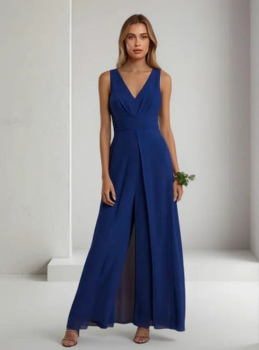 Entero Jumpsuit Mono Escote V Pierna Ancha El 152