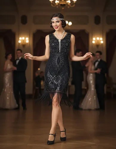 Vestido De Baile Retro Gatsby, Años 20 Charleston  Va 617