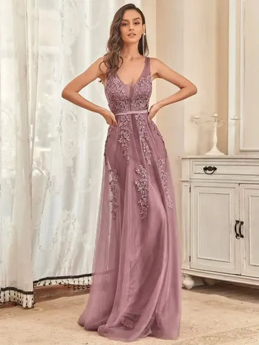 Vestido Fiesta Largo Matrimonio Graduación Dama Honor Ep 195