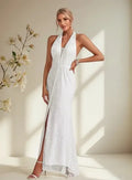 Vestido De Novia Encaje Escote Halter Delpilar Ns 06