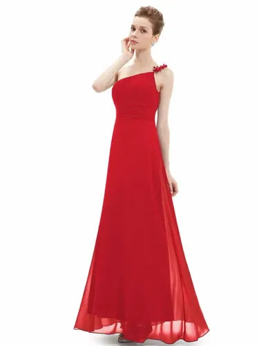 Vestido Fiesta Largo Gasa Rojo Ep 61 Rojo 12
