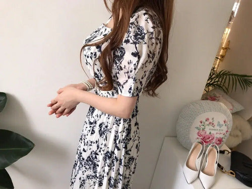 Vestido Plisado Coctel Fiesta Va 437 Blanco M
