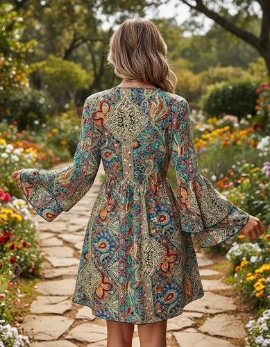 Vestidos Bohemio Hippie Corto