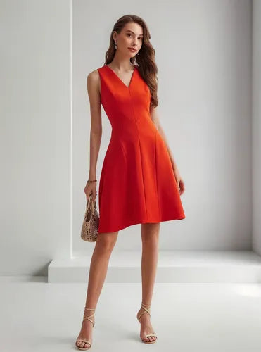Vestido Cóctel Formal Acampanado Swing Va 485