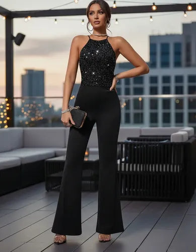 Entero Jumpsuit Mono Negro Fiesta  El 33