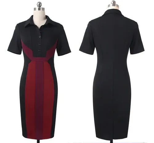 Vestido Ajustado Bodycon Cóctel Oficina Va 391 Negro M