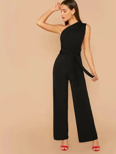 Entero Jumpsuit Mono Negro Fiesta Multi Manera Uso El 53
