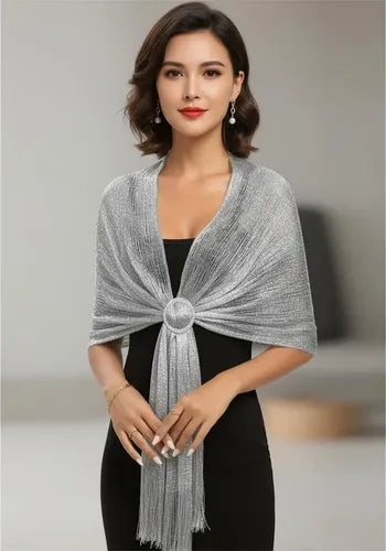 Envoltura Brillante Flecos Bolero Tapado Chal Fiesta Bb 22