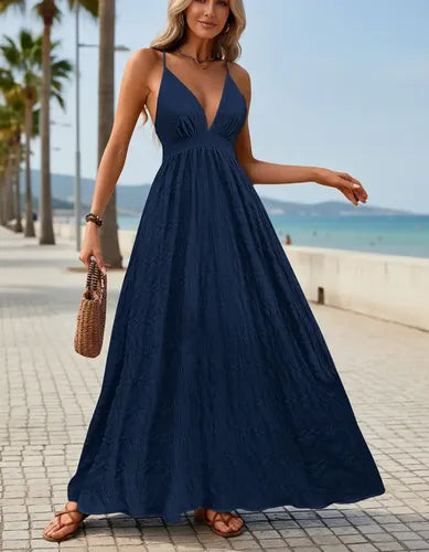 Vestido Largo Bohemio Playa Estampado Floral Verano