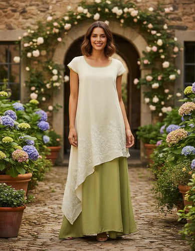 Vestido Bohemia Amplio Largo Vd 51