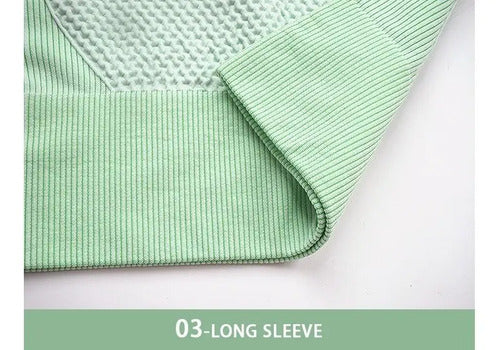 Conjunto 3 Piezas Traje De Yoga Sin Costura Ropa Deportiva