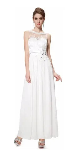Vestido Gasa De Novia Aplicaciones Ne 01