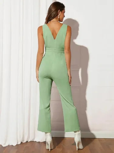 Entero Jumpsuit Mono Escote Profundo Bolsillos Fiesta  El 96