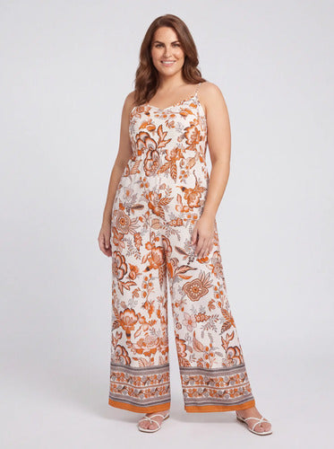 Mono naranja con estampado en talla grande